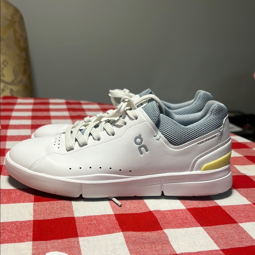 On Running White and Gray Sneakers